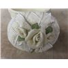 Image 10 : Shelf Décor: Ceramic Puppy, Decorative Basket, Figurines and 2 Covered Trinket Containers