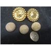Image 4 : Fashion Jewelry: Rhinestone Bracelet, Vintage Gold-Tone Buttons, Cluster Beads/Rhinestone Necklace