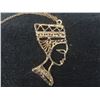 Image 16 : Fashion Jewelry: Egyptian Revival Pendant, Gold-Tone Brooches, Bracelet, Vintage Clip-On Earrings