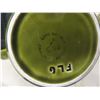 Image 3 : Olive Green Coffee Pot with 6 Cups, Saucers, Sugar Bowl, Creamer; 8 Stainless Mugs and Wine Goblets