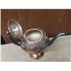 Image 13 : Silver-Plated Tea Pot, Coffee Pots, Creamers, Sugar Bowl, Candlestick Holders and Trays