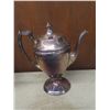 Image 14 : Silver-Plated Tea Pot, Coffee Pots, Creamers, Sugar Bowl, Candlestick Holders and Trays