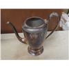 Image 18 : Silver-Plated Tea Pot, Coffee Pots, Creamers, Sugar Bowl, Candlestick Holders and Trays