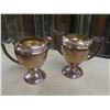 Image 7 : Silver-Plated Tea Pot, Coffee Pots, Creamers, Sugar Bowl, Candlestick Holders and Trays