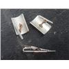 Image 3 : Vintage Tie Pins, Tie Clips and Pilot Pocket Watch