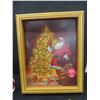 Image 2 : Christmas Décor Lot: Santa Picture (10×8), 2 Brooches, Glass Tree Ornaments and More