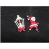 Image 3 : Christmas Décor Lot: Santa Picture (10×8), 2 Brooches, Glass Tree Ornaments and More