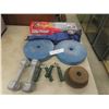 Image 1 : Exercise Equipment Lot: 2×5 Kg Plastic Weights, 6-Lb Steel Weights, Dumbbells, Easy Shaper