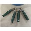 Image 3 : Exercise Equipment Lot: 2×5 Kg Plastic Weights, 6-Lb Steel Weights, Dumbbells, Easy Shaper