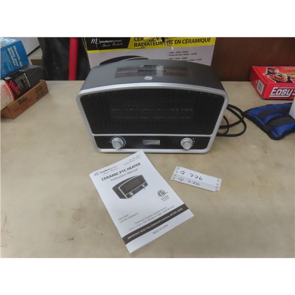 New Ceramic PTC Heater, 1500 Watts, with Manual
