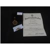 Image 1 : Vintage WWI British General Service Sweetheart Button with RCAF Active Service Certificate (1946) a