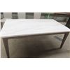 Image 2 : Table with Marble Top, 30" × 72" × 40"