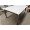 Image 3 : Table with Marble Top, 30" × 72" × 40"