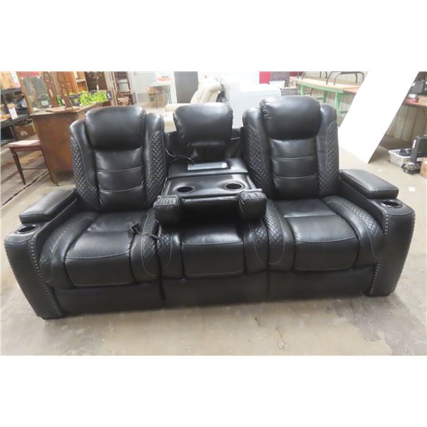 Elite Power Recliner Sofa – Black, Power Headrest; Originally Purchased at The Brick for $2,999.99