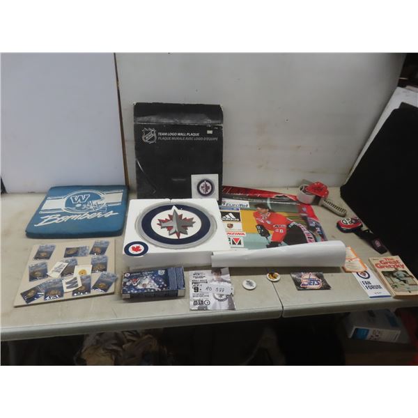 Winnipeg Jets Wall Plaque 11", Jagr and Gretzky Posters, Winnipeg Blue Bombers Pins and More