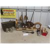 Image 1 : Ammo Box, Electric Insulators, Mantle Clock, Ship Model, Magnifying Flashlight and More