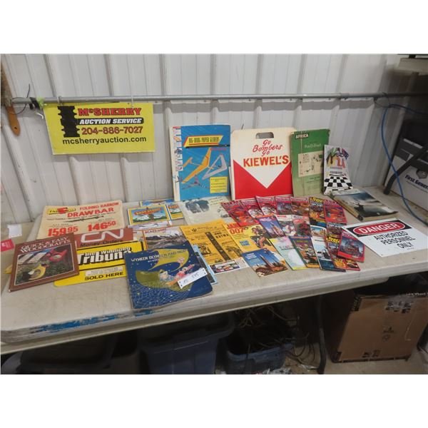 Amusement Park Brochures, Cardboard Signs: Tribune, Kreusel's, Farmcrest