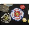 Image 4 : Patches, St. Norbert Hotel Ashtray, Milk Caps, John Deere Pin, Bone Salt and Pepper Shaker