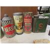 Image 3 : Vintage Tins and Cardboard Containers: Brasso, LePage's, Wahl Clipper Oil, Burgess, Victor