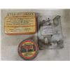 Image 5 : Vintage Tins and Cardboard Containers: Brasso, LePage's, Wahl Clipper Oil, Burgess, Victor