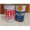 Image 5 : 4×1 Quart Cans with Product: Texaco, Motormaster Oil and Shell Antifreeze