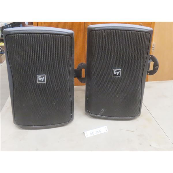 2 Electro-Voice Model 2X1i-100T Speakers with Mounting Hardware
