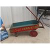 Image 6 : Vintage Toy Lot: Wood Toy Truck w/ Storage (9×24×9"), Metal Eagle Express Wagon (6½×16×7"