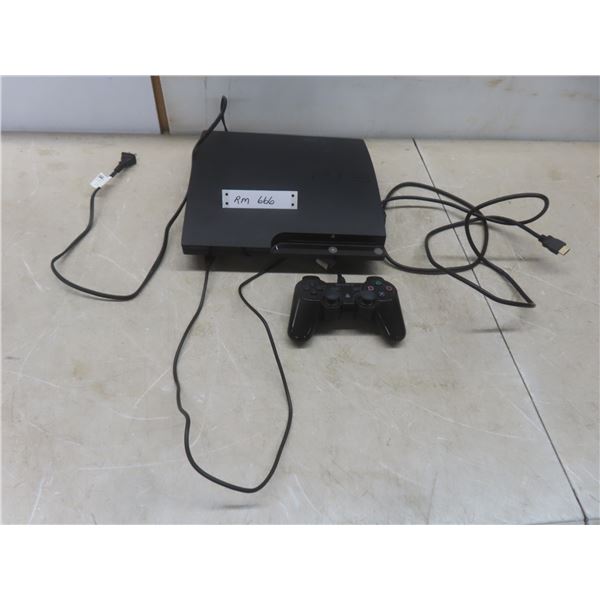 PS3 Game Console with Power Cord, Cables and Controller – Games Loaded, Works