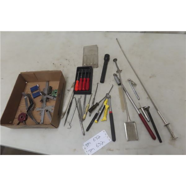 Feeler Gauge, Precision Tools, MAC Picks, Norkin Reach Mirror and Grabber