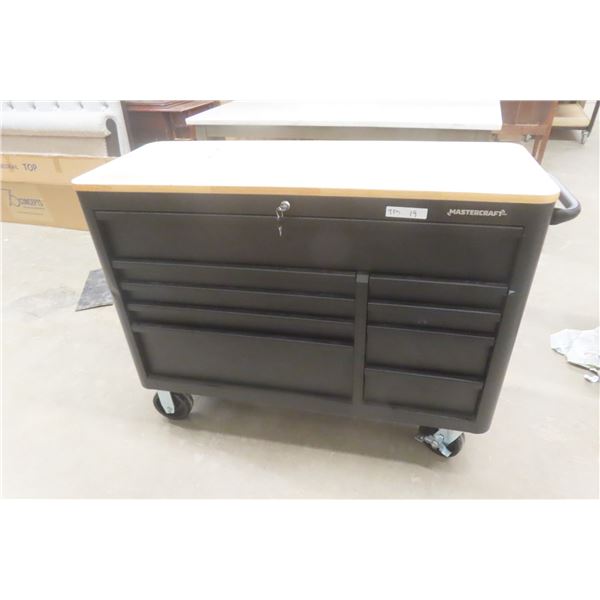 Mastercraft Rolling Tool Cabinet with Key, 36" × 46" × 18"