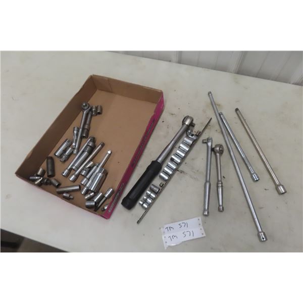 3/8" Drive Sockets, Extensions, Ratchet and Torx Wrench