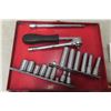 Image 2 : ¼" Drive Socket Set with Ratchet, Extension and Precision Wrenches
