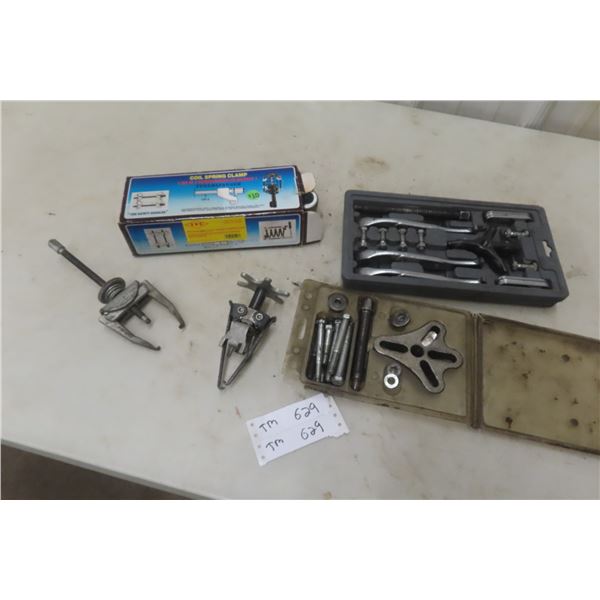 Gear Puller, Coil Spring and Clamp