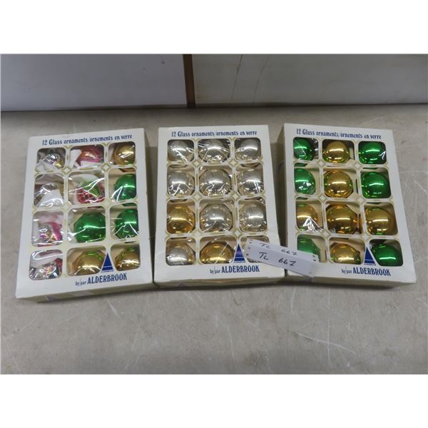 3 Boxes Vintage Christmas Ornaments and Tree Top Angel