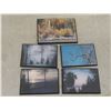 Image 5 : 3 Framed Pictures (Largest 19½×15½") and 5 Large Lake View Photos on Hardboard – Beautiful Grindsto