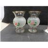 Image 2 : Crystal and Cut Glass: Vases, Serving Plate, Silver-Plated Salt and Pepper Shakers