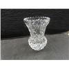 Image 5 : Crystal and Cut Glass: Vases, Serving Plate, Silver-Plated Salt and Pepper Shakers