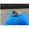 Image 5 : Vintage 10K Gold Ring with Multi-Colour Stone, Size 4½, with Birks Ring Box