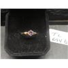 Image 1 : Vintage 10K Gold Ring with Amethyst, Size 6