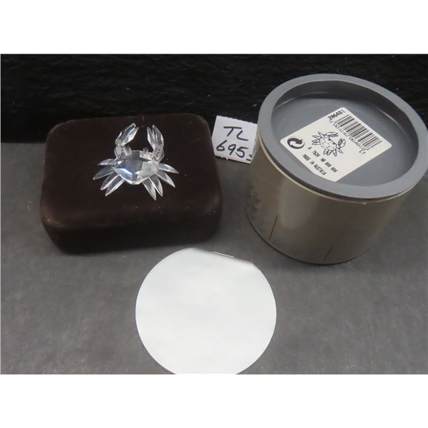 Swarovski Crystal Crab Figurine with Box and Certificate