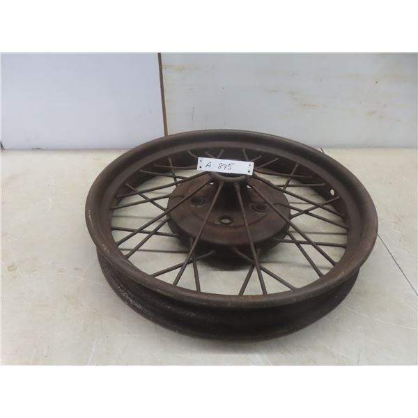 Vintage 1930s Steel Wire-Spoked Rim