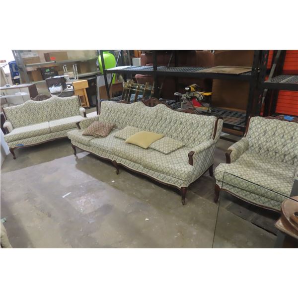 3-Piece Living Room Suite: Couch (86" Wide), Love Seat (54" Wide) and Armchair