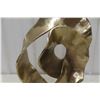Image 3 : Abstract Sculpture with Gold Finish on Marble Base, 17" × 10"