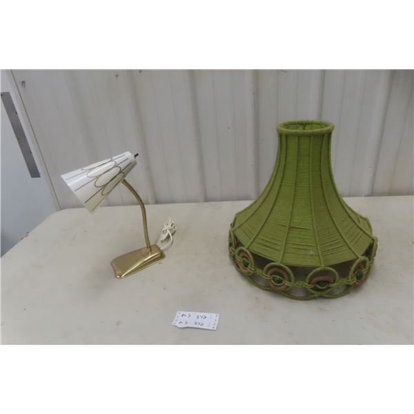 Vintage Lamp Shade/Flex Desk Lamp