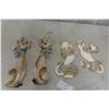Image 1 : Vintage Chalkware, 2 Cats 15", 2 Dogs 13½"