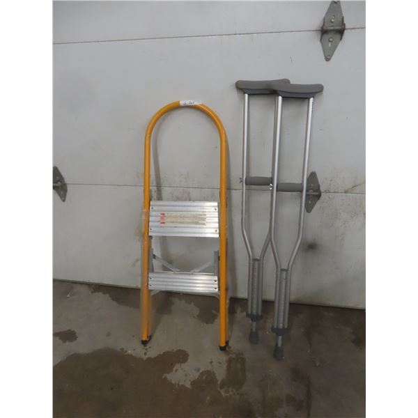 Stepper, and Aluminum Crutches
