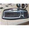 Image 2 : HP 22" Monitor, Logitech Wireless Keyboard, Computer Cables, Thumb Drive, and More – No Power Cord