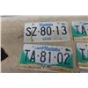Image 2 : 6 Manitoba Semi Licence Plates