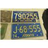 Image 5 : 5 Licence Plates: MB 1946 Tractor, MB 1931, 07 MB, 74 Alberta and Delaware