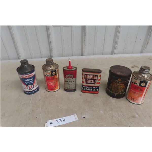 Esso Handy Oil, Dominion Royal Tire Repair and Other Oil Product Related Cans